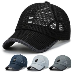 breathable summer caps for men, mesh baseball cap, dad hat snapback trucker, outdoor fishing hats bone gorras