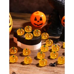 glowing resin pumpkins, mini resin pumpkins, fall halloween decorations, autumn party gifts, festive home accents