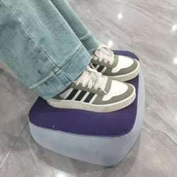 inflatable footrest pillow pvc foot rest, air pillow cushion for travel, office, home, under desk, relaxing feet tools