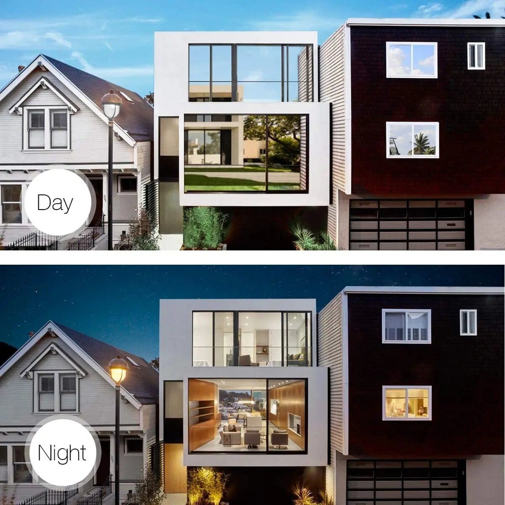 Privacy Window Tint Film One Way Mirror Glass Sticker Reflective Sun Blocking Film For Heat Control 3