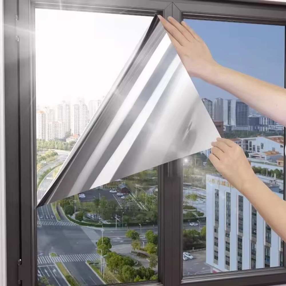 Privacy Window Tint Film One Way Mirror Glass Sticker Reflective Sun Blocking Film For Heat Control 0