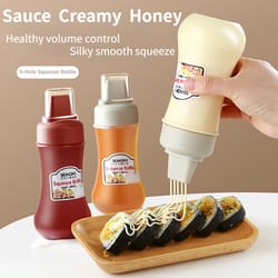 squeeze sauce bottle for ketchup, oil, bbq, honey & salad dressing, kitchen condiment dispenser