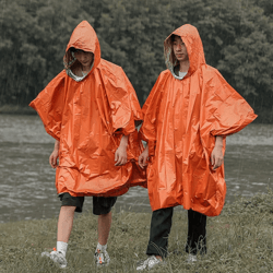 emergency waterproof raincoat disposable poncho for survival, camping & outdoor rainwear blankets