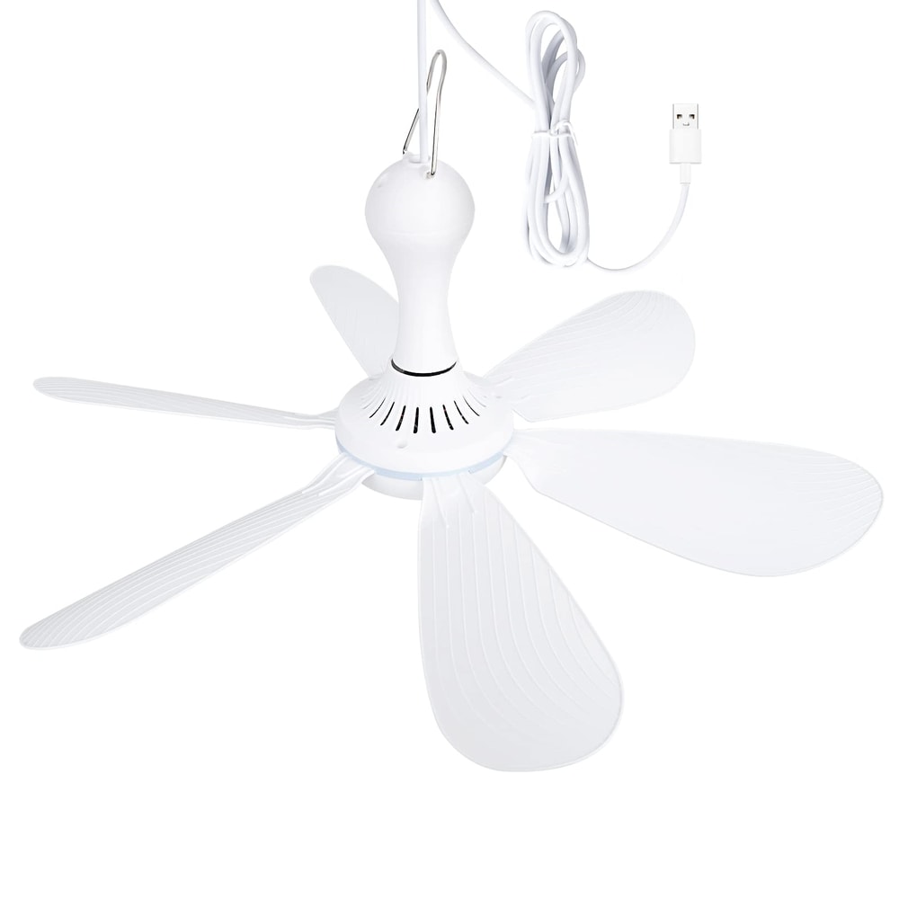 Silent 6 Leaves USB Powered Ceiling Canopy Fan With Remote Control Timing 4 Speed Hanging Fan For C 6