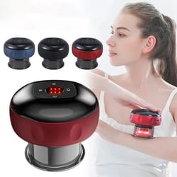 heating body scraping massager smart vacuum cupping device for neck, back & arm relaxation