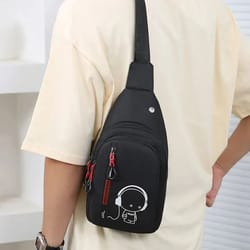 men chest bag, casual fashion shoulder bag for cycling, travel & daily use durable crossbody backpack