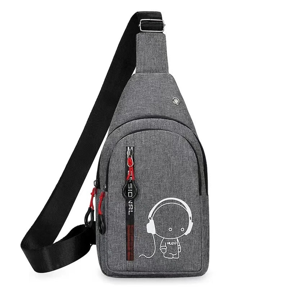 Mens Crossbody Shoulder Bag Stylish Chest Pack For Cycling Work Travel Lightweight Nylon Casual Da 6
