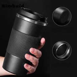 stainless steel reusable coffee cup reusable travel coffee mug for office & car