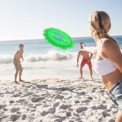 splash water flying disc toys, fun water toys for kids & adults, flying spinner toy for beach, park & backyard games