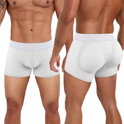 men's butt enhancer underwear, sexy boxer shorts with removable padded hip lifter, soft shapewear & high stretch mesh