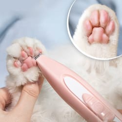 electric pet grooming kit, dog paw pad hair trimmer & cat nail grinder,safe ear & butt fur cutter with mute motor