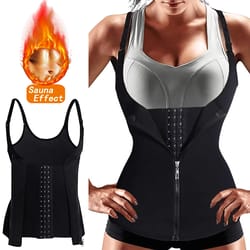 slimming corset waist trainer vest, body shaper, sauna suit, compression shapewear, belly girdle tank top
