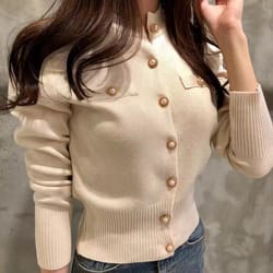 fashion women cardigans sweater for autumn, knitted coat short casual single breasted korean slim chic ladies tops