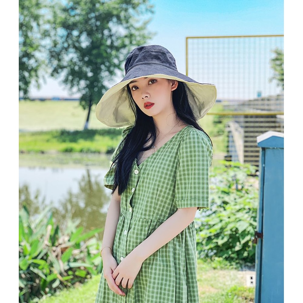 Double Sided Sun Protection Hat Anti UV Protection Beach Hat For Summer 10