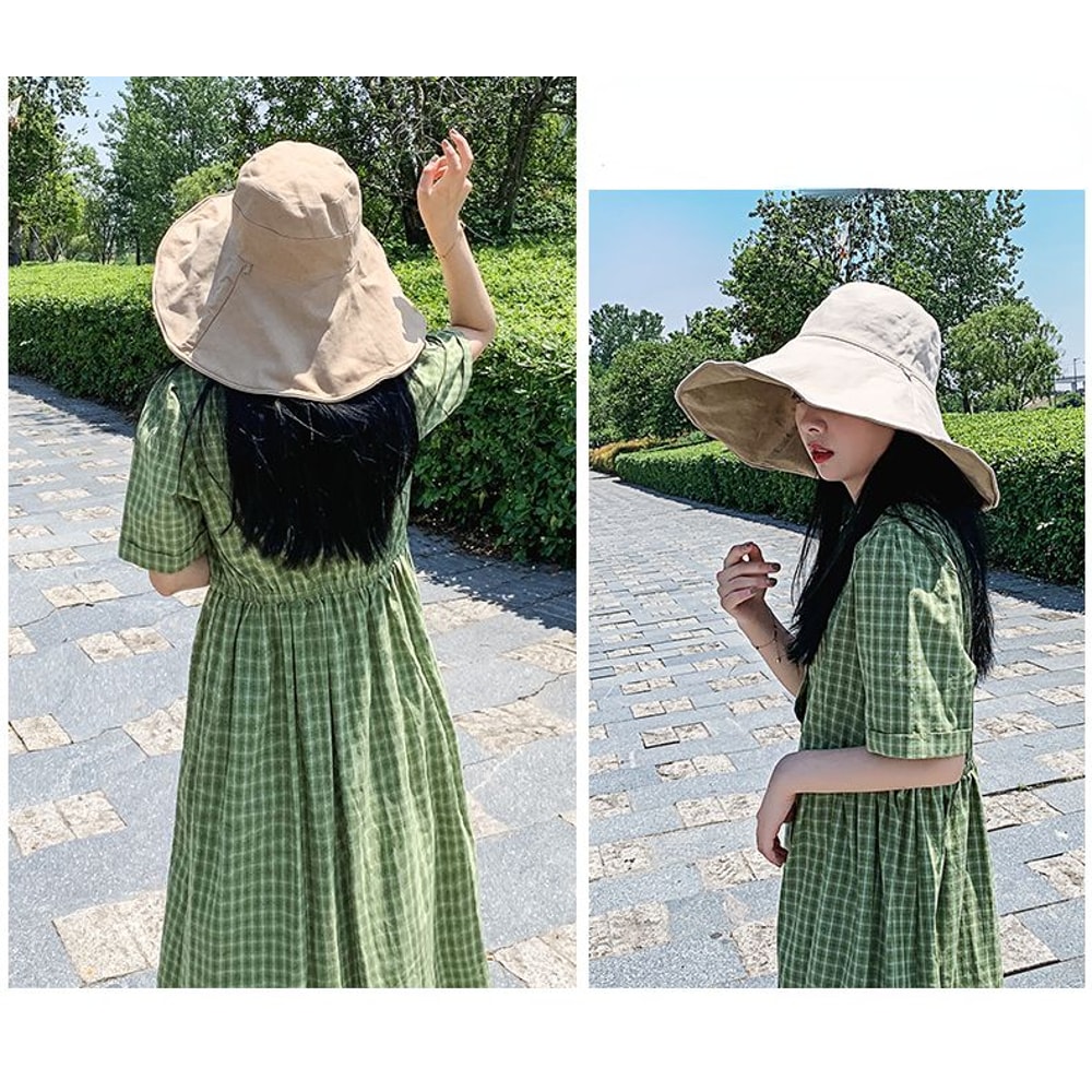 Double Sided Sun Protection Hat Anti UV Protection Beach Hat For Summer 15