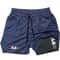 DoubleLayer Men Sportswear Shorts Casual Breathable and Quick Drying for Running Swimming