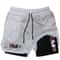 DoubleLayer Men Sportswear Shorts Casual Breathable and Quick Drying for Running Swimming