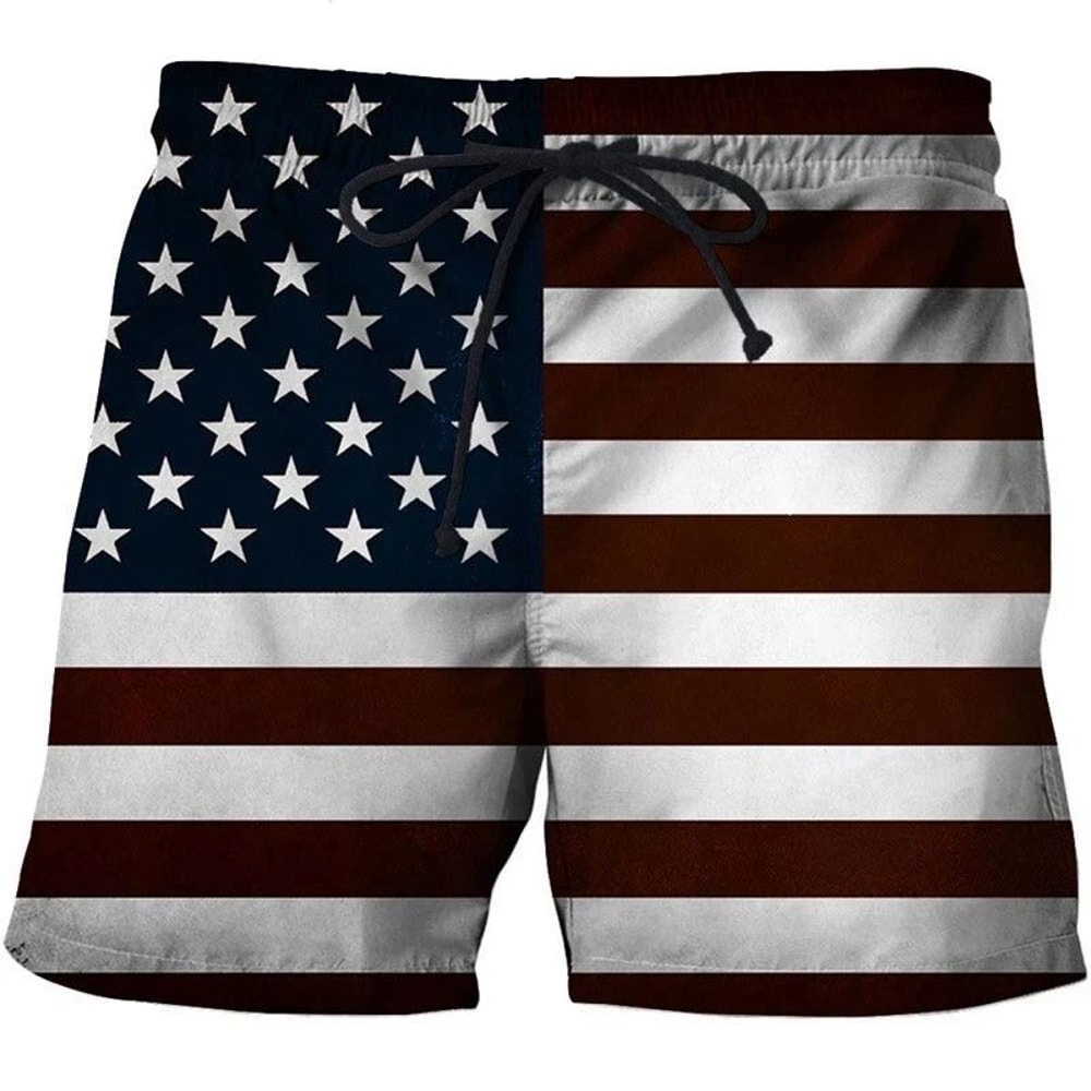 Hawaii National Flag Board Shorts Pants 3D Printed Casual Swim Wear for Sunny Beach Days