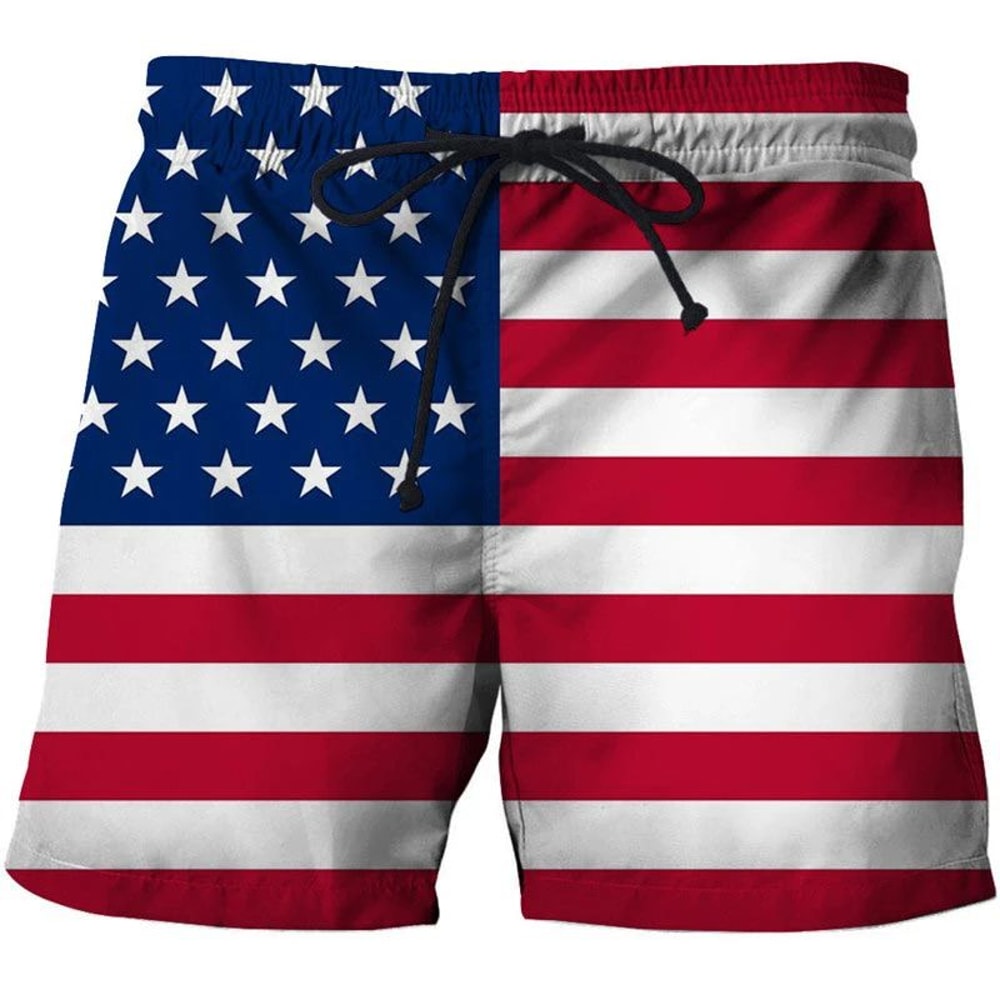Hawaii National Flag Board Shorts Pants 3D Printed Casual Swim Wear for Sunny Beach Days