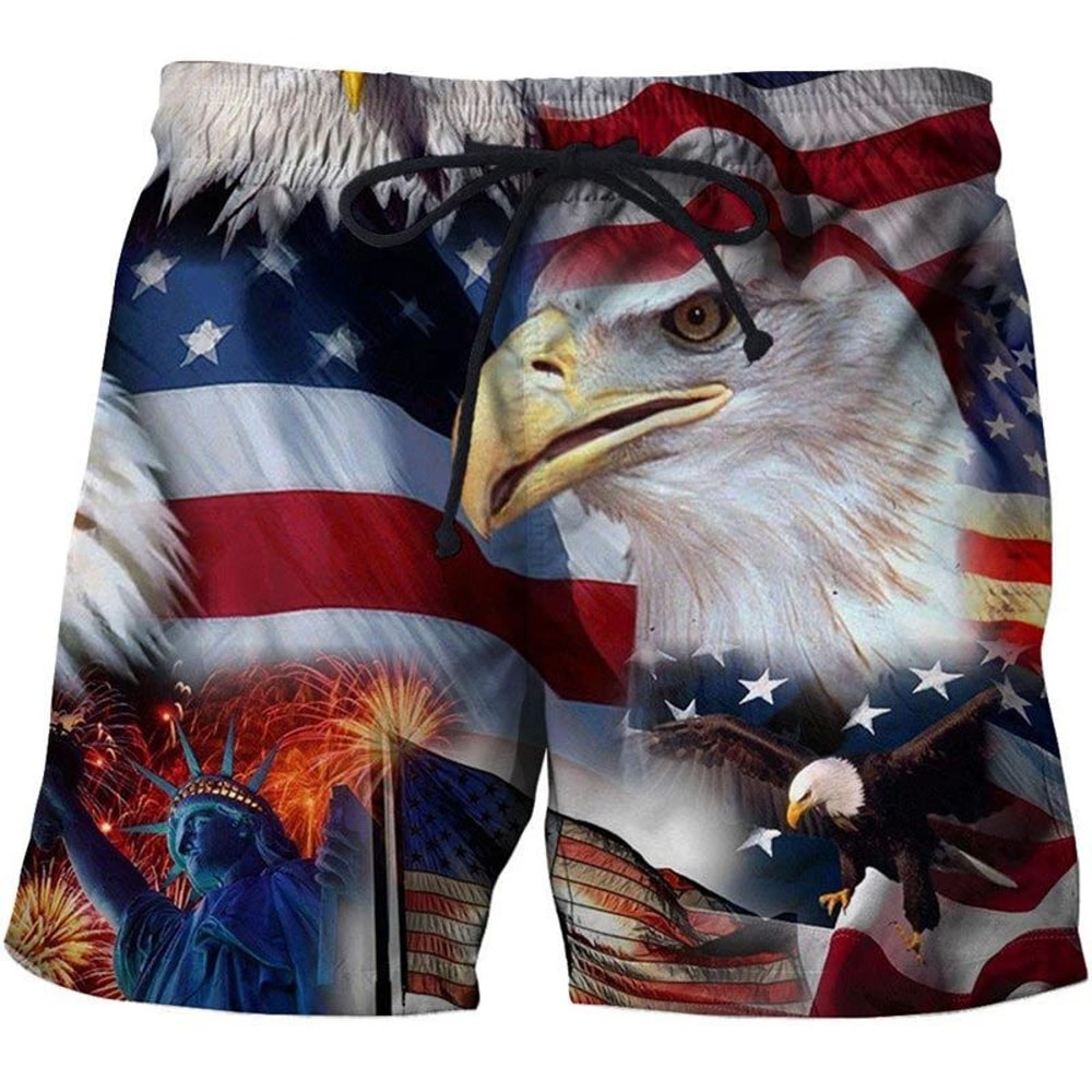 Hawaii National Flag Board Shorts Pants 3D Printed Casual Swim Wear for Sunny Beach Days