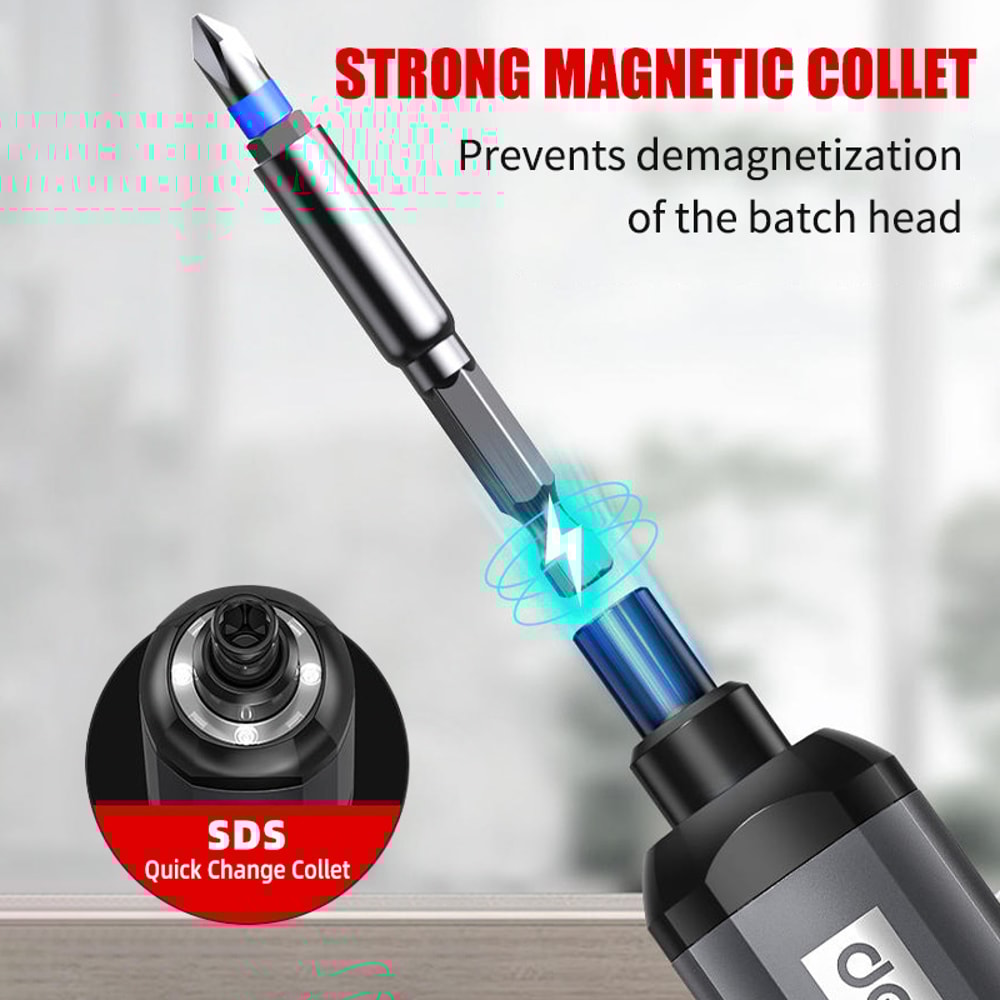 USB Rechargeable Mini Electric Screwdriver Adjustable Torque LED Light