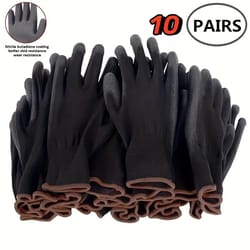 heavy duty work gloves, anti slip, esd protection for gardening, woodwork & crafts pu material, machine washable