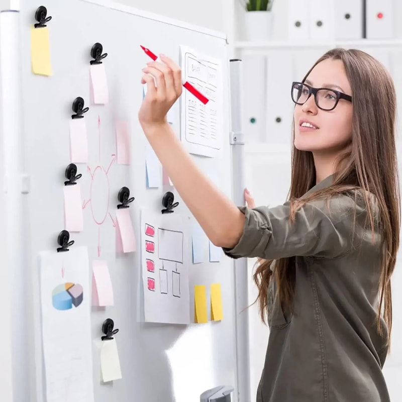 Strong Magnets Magnetic Clips Heavy Duty Bulldog Clips For Whiteboard Fridge Photo Displays 0