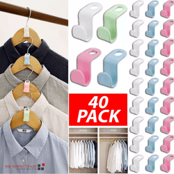 clothes hanger connector hooks closet hangers organizer space saving clip for wardrobe storage and vertical hanging