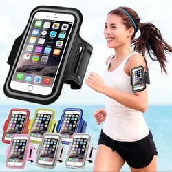 mobile phone armband for running & gym, lightweight, water-resistant holder for iphone & samsung