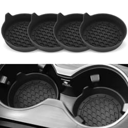 universal silicone car cup holder coaster, non-slip insert, anti-scratch & silent cup pad for auto interior accessories