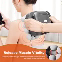 high-frequency vibration fascia gun muscle massage gun, 8 heads, deep tissue neck, shoulder, back & waist massager