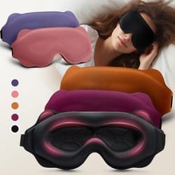 3d sleeping mask for eyes, block out light soft sleeping aid, breathable eye mask for travel, night sleep, relaxation