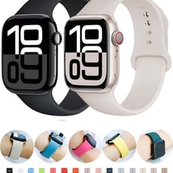 universal straps for apple watch band, soft silicone correa bracelet for iwatch se, series & ultra