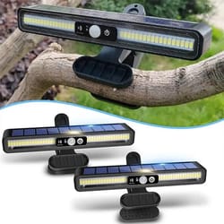 waterproof clip on solar motion sensor lights, led outdoor fence & security lights, portable solar powered wall & patio