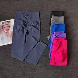 high-end women yoga pants, breathable push-up fitness leggings, high elastic sports gym tights for running, training