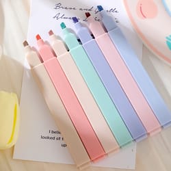 pastel highlighters pen for art drawing, colorful fluorescent marker pen student stationery, school office gift supplies