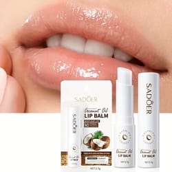 moisturizing lip balm with coconut extract & vitamin c, long-lasting hydration for soft lips