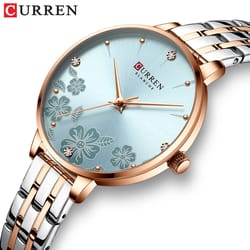 curren fashion women watches stainless steel, ultra thin quartz watch for women, elegant romantic clock, montre femme