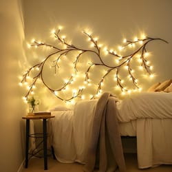 72/96 led tree branch lamp, usb & solar powered diy festive tree vine light for home decoration