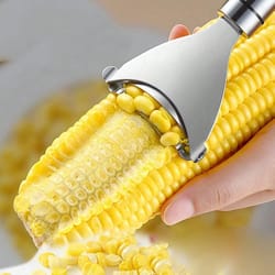 serrated corn stripper cutter, stainless steel corn peeler, cob shaver planer, fruit vegetable kitchen gadget tool
