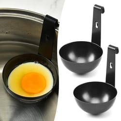 nonstick large poached egg maker, egg boiled holder rack, kitchen cooker gadgets for home use