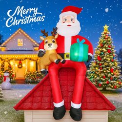 xmas yard decor reindeer gift, led inflatable christmas toy santa claus decoration, home ornament, christmas gifts
