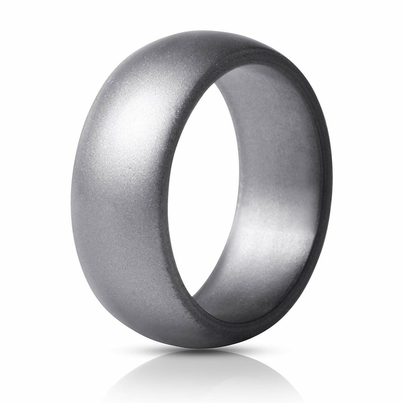 Rubber Silicone Wedding Ring Band Sport Outdoor Flexible Men Women Gifts