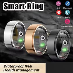 smart bluetooth ring , sleep, heart rate & multisport health monitoring