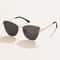 Triangle Metal Frame Sunglasses For Women Trendy Cat Eye Small Fashion Sun Glasses UV400 Streetwear 2