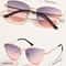 Triangle Metal Frame Sunglasses For Women Trendy Cat Eye Small Fashion Sun Glasses UV400 Streetwear 11