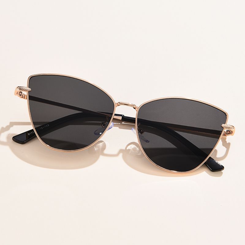Triangle Metal Frame Sunglasses For Women Trendy Cat Eye Small Fashion Sun Glasses UV400 Streetwear 10