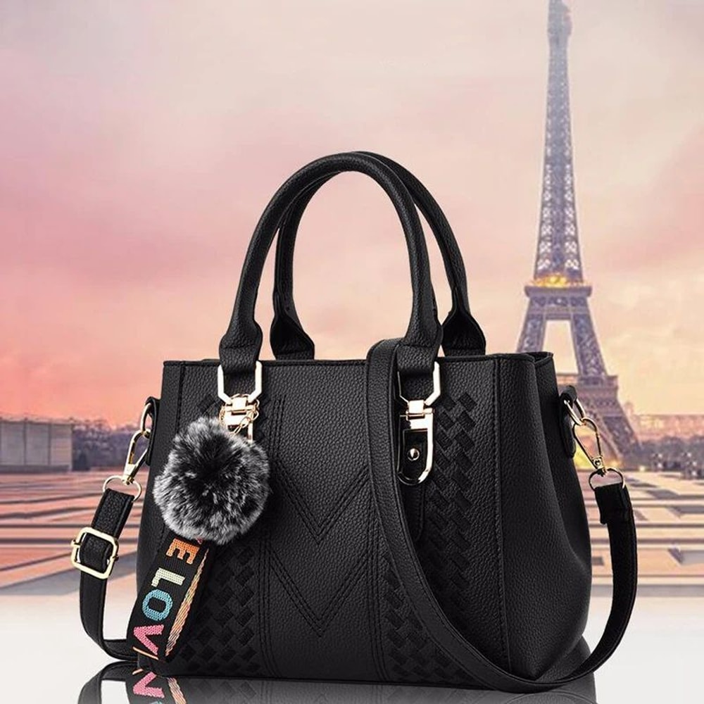 Women Leather Handbag Noble Curve Casual Shoulder Bag Stylish Sac A Main For Daily Use 0