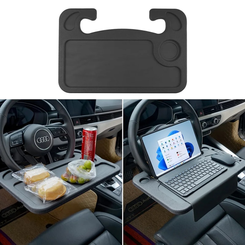 Portable Car Laptop Computer Desk Mount Stand Eat Work Car Steering Wheel Dining Table BracketDrink