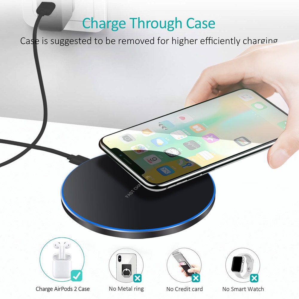 Upgrade Fast Wireless Charging Station 30W Wireless Charger Pad for iPhone Samsung Xiaomi Huawei